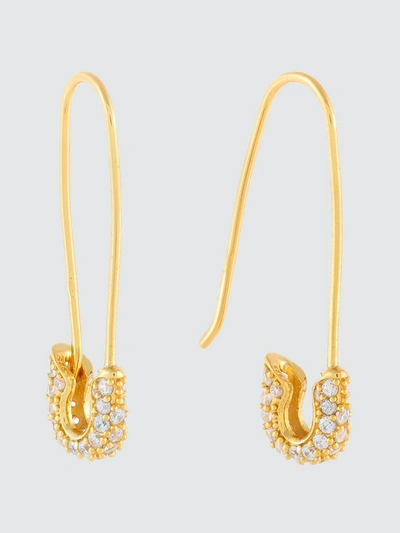 Adina's Jewels - Verified Partner Pave Safety Pin Earring In Gold