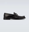 VERSACE GV SIGNATURE LEATHER LOAFERS,P00521158