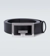 GIVENCHY 2G BUCKLE LEATHER BELT,P00522203