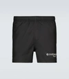 Givenchy Black Logo Swim Shorts In Black