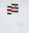 GUCCI STRETCH COTTON SOCKS WITH TIGER,P00533451