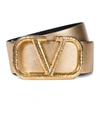 VALENTINO GARAVANI VLOGO LEATHER BELT,P00527923