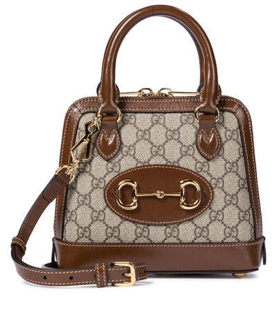 Gucci Horsebit 1955 Mini Top Handle Bag In Brown