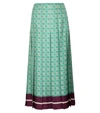 GUCCI GG PRINTED SILK TWILL MIDI SKIRT,P00534662