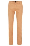 HUGO BOSS HUGO BOSS - SLIM FIT CASUAL CHINOS IN BRUSHED STRETCH COTTON - BEIGE