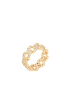 CRYSTAL HAZE CRYSTAL HAZE MEXICAN CHAIN RING WOMAN RING GOLD SIZE 6.75 BRASS, 18KT GOLD-PLATED, CUBIC ZIRCONIA,50250123XL 5