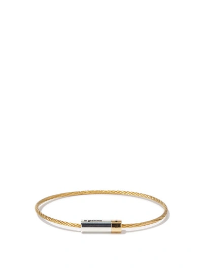 Le Gramme 18kt Gold And Silver 9g Polished Bicolor Cable Bracelet