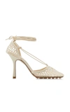 Bottega Veneta Stretch Sandals In Off-white