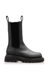 Bottega Veneta Chelsea Leather Ankle Boots In Black