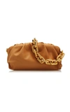 Bottega Veneta The Chain Pouch Leather Clutch In Brown