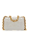 Bottega Veneta The Chain Padded Cassette Leather Bag In White
