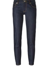 Apc Indigo Cropped Skinny Jeans In Blue