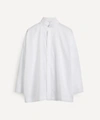 Eskandar Angled Side Seam Cotton Shirt In White