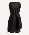Issey Miyake Bias Tie-waist Pleated Dress In Black