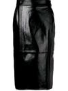 GIVENCHY GIVENCHY WOMEN'S BLACK LEATHER SKIRT,BW406J60C0001 42
