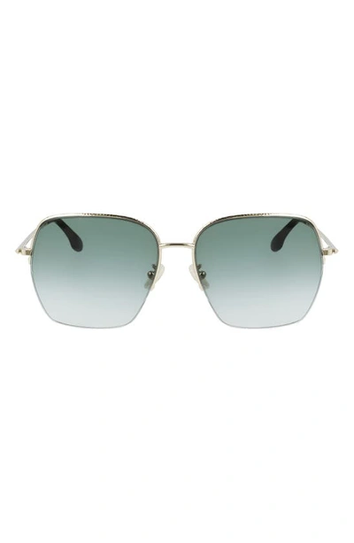 Victoria Beckham 64mm Aviator Sunglasses In Petrol