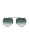 VICTORIA BECKHAM 59MM GRADIENT NAVIGATOR SUNGLASSES,VB215SL