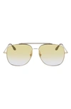 VICTORIA BECKHAM 59MM GRADIENT NAVIGATOR SUNGLASSES,VB215SL