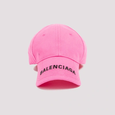 Balenciaga Logo-embroidered Baseball Cap In Pink & Purple