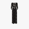 AGENT PROVOCATEUR BLACK EILEEN SIDE SLIT MAXI DRESS,11025015406961