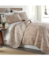 Southshore Fine Linens Boho Paisley Lightweight Reversible Quilt And Sham Set, King/california King Bedding In Taupe