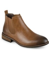 Vance Co. Landon Mens Faux Leather Stretch Chelsea Boots In Light Past