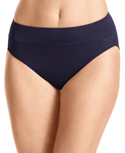 Warner's No Pinches No Problems Hi Cut Brief Underwear 5138 In Evening Blue