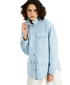 ALFANI BUTTON-DOWN FLEECE JACKET, CREATED FOR MACY'S