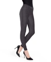 Memoi Women's Thin Ribbed Stretch Corduroy Leggings In Pavement
