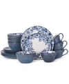 Pfaltzgraff 16-pc. Gabriela Blue Dinnerware Set In Blue Group