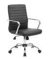 BOSS OFFICE PRODUCTS RETRO TASK CHAIR WITH CHROME FIXED ARMS