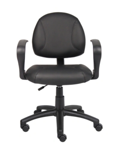 Boss Office Products Posture Chair W/ Loop Arms In Black