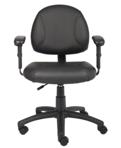 Boss Office Products Posture Chair W/ Adjustable Arms In Black