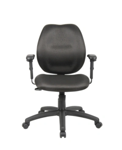 BOSS OFFICE PRODUCTS MID-BACK TASK CHAIR WITH ADJUSTABLE ARMS