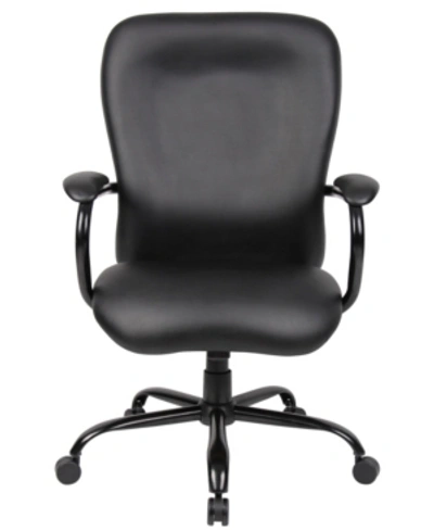 Boss Office Products Heavy Duty Caressoftplus Chair, 400 Lb. Capacity In Black
