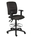 BOSS OFFICE PRODUCTS MULTI-FUNCTION DRAFTING STOOL WITH ADJUSTABLE ARMS