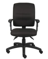 BOSS OFFICE PRODUCTS MULTI-FUNCTION FABRIC TASK CHAIR W/ ADJUSTABLE ARMS
