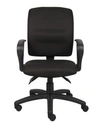BOSS OFFICE PRODUCTS MULTI-FUNCTION FABRIC TASK CHAIR W/LOOP ARMS