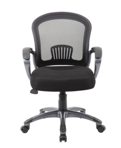 Boss Office Products Ergonomic Mid Back Mesh Task Chair In Black