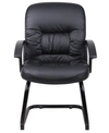 BOSS OFFICE PRODUCTS MID BACK LEATHERPLUS GUEST CHAIR