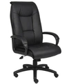 BOSS OFFICE PRODUCTS EXECUTIVE LEATHER PLUS CHAIR W/PADDED ARM