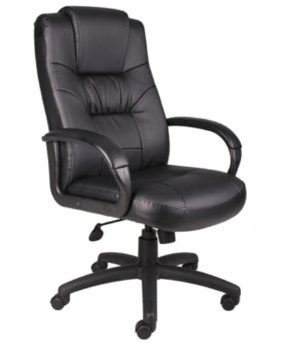 Boss Office Products Executive High Back Flip Arm Chair In Black