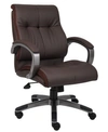 BOSS OFFICE PRODUCTS DOUBLE PLUSH MID BACK EXECUTIVE CHAIR