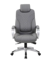 Boss Office Products Hinged Arm Executive Chair With Synchro-tilt In Gray