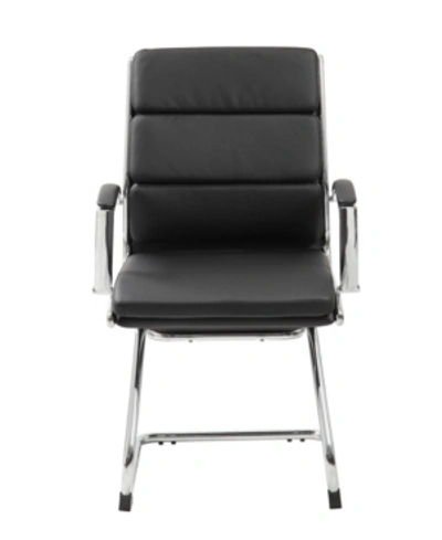 Boss Office Products Executive Caressoftplus Guest Chair With Chrome Finish In Black