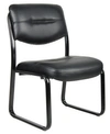 BOSS OFFICE PRODUCTS LEATHER SLED BASE SIDE CHAIR