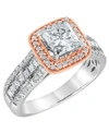 MACY'S DIAMOND ENGAGEMENT RING (1 5/7 CT. T.W.) IN 14K WHITE AND ROSE GOLD