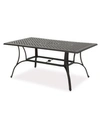 Noble House Alfresco Outdoor Cast Rectangular Dining Table In Bronze