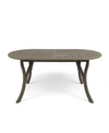 Noble House Hermosa Outdoor Dining Table In Gray
