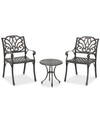 NOBLE HOUSE ASHLEY 3-PC. OUTDOOR CHAT SET